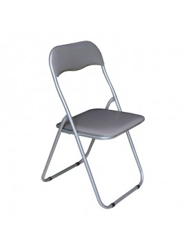 WOODWELL LINDA Καρέκλα Πτυσσόμενη Βαφή Γκρι, Pvc Γκρι 43x46x80cm Ε557,5