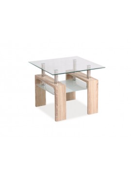 LISA D ΔΙΑΦΑΝΟ ΤΡΑΠΕΖΙ / SONOMA OAK 60x60x55 DIOMMI LISADTDS DIOMMI-80-2112