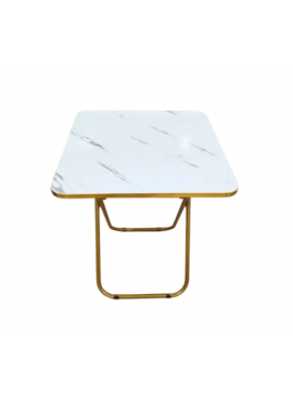 Fidelio ΤΡΑΠΕΖΙ ΠΤΥΣΣΟΜΕΝΟ(TONY) ΛΕΥΚΟ ΜΑΡΜΑΡΟ FIDELIO-FD-LL9620-W