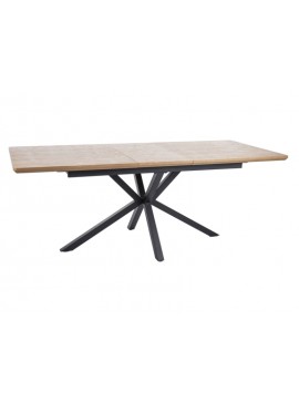 STÓŁ LOGAN DĄB/CZARNY MAT 160(200)X90 DIOMMI-80-3637
