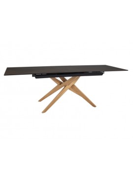 STÓŁ LORETO CERAMIC BRĄZ OSSIDO BRUNO / DĄB 180(230)X90 DIOMMI-80-3733