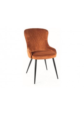 KRZESŁO LOTUS VELVET CZARNY STELAŻ/CYNAMON BLUVEL 4215 DIOMMI-80-2896