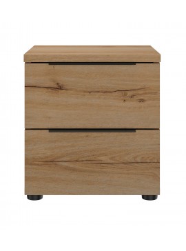 Insi  Lucian κομοδίνο με δύο συρτάρια 40x36x43εκ. Helvezia Oak   0191.GM51 