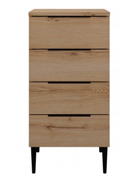 Insi  Lucian συρταριέρα με 4 συρτάρια 48x45x98εκ. Helvezia Oak   0201.GM07 