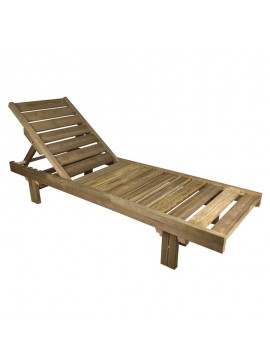 WOODWELL Ε228LUGANO Ξαπλώστρα Εμποτισμού Pine Απόχρωση Φυσικό 68x200x32cm Ε228