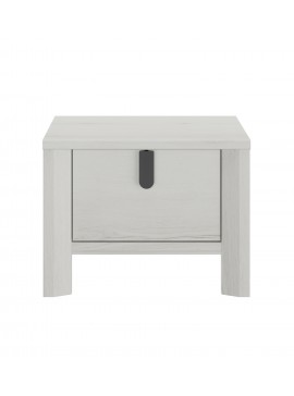 Insi Lugano κομοδίνο με ένα συρτάρι 49x38x37εκ. Whitewashed Oak  0191.GM53 