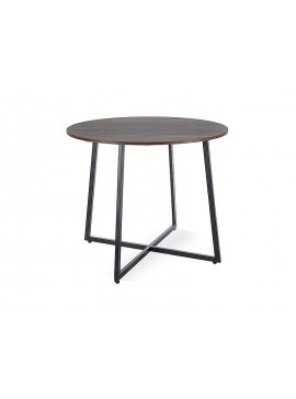 STÓŁ LUNA BRĄZ RUSTYKALNY/CZARNY FI90 DIOMMI-80-3674