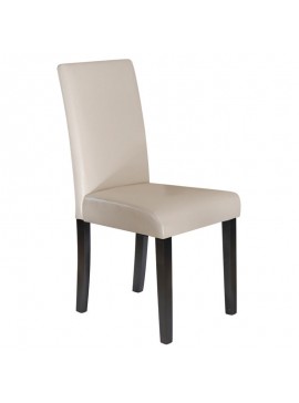WOODWELL MALEVA-L Καρέκλα PU Ivory - Wenge 42x56x93cm Ε7207,1