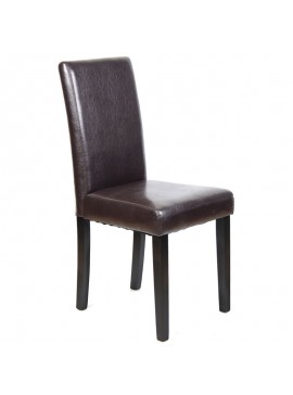 WOODWELL MALEVA-L Καρέκλα PU Καφέ - Wenge 42x56x93cm Ε7207