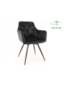 KRZESŁO MANGO VELVET STELAŻ CZARNY/BLUVEL CZARNY 19 DIOMMI-80-3310