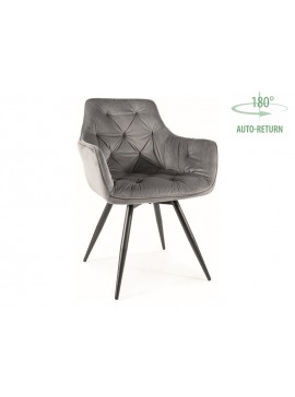 KRZESŁO MANGO VELVET STELAŻ CZARNY/BLUVEL SZARY 14 DIOMMI-80-3325