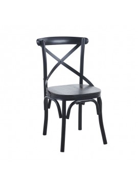 WOODWELL Ε5160,3MARLIN Wood Καρέκλα Dark Oak, Μέταλλο Βαφή Μαύρο 52x51x86cm Ε5160,3