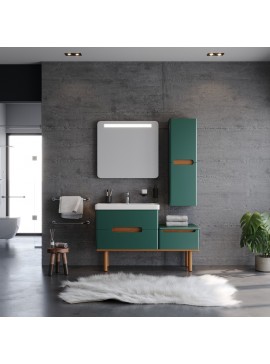 Σετ Έπιπλο Μπάνιου MASAL Σκούρο Πράσινο MDF 18mm Λάκα 130 9SMAS130GRM