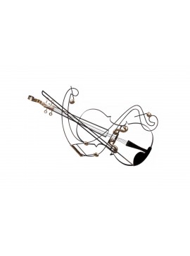Insi Violin Wall Decoration 91,50x67εκ. Metal  MD4306 