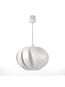 Φωτιστικό Κρεμαστό Palma Μονόφωτο Λευκό (PP+PVC) Ε27 30x30x80cm MED-10330B