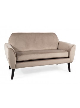 SOFA MENA VELVET C. BEŻ BLUVEL 40 / WENGE DIOMMI-80-2923