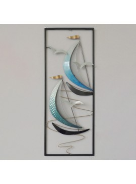 ΜΕΤΑΛΛΙΚΟ ΔΙΑΚΟΣΜΗΤΙΚΟ ΤΟΙΧΟΥ HM7185 ΓΑΛΑΖΙΟ ΜΑΥΡΟ 28x4x75Y εκ.