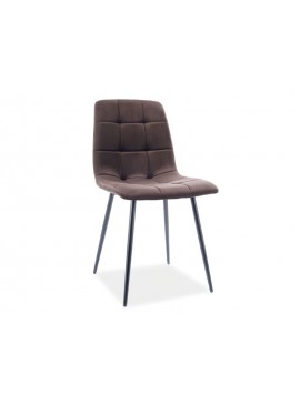 Επενδυμένη καρέκλα MIla 45x41x86 μαύρος μεταλλικός σκελετός/καφέ βελούδο bluvel 48 DIOMMI MILAVCBR DIOMMI80-2191