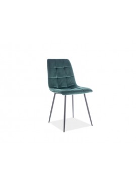 Επενδυμένη καρέκλα ύφασμια MIla 45x41x86 μαύρο/πράσινο βελούδο DIOMMI MILAVCZ DIOMMI80-1989