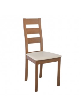WOODWELL MILLER Καρέκλα Οξιά Aroma Beech, PVC Εκρού 45x52x97cm Ε782,1