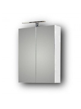 Καθρέφτης SIENA WHITE 55 3MSI055GL0W με ντουλάπια 52x14x65cm