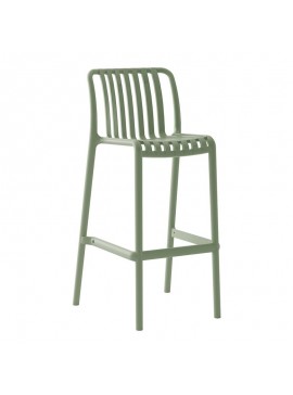 WOODWELL Ε3802,40MODA Σκαμπό Bar Στοιβαζόμενο PP - UV Protection, Απόχρωση Πράσινο 38x47x75/102cm Ε3802,40