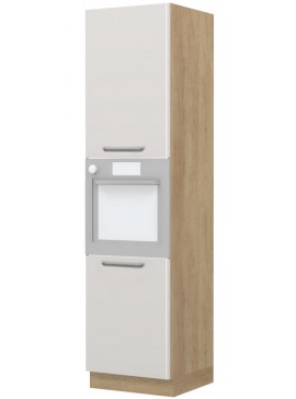 Intrahome Επιδαπέδιο ντουλάπι φούρνου ψηλό Modena K23-60-2KR-Δρυς - Γκρι ανοιχτό Mήκος 60 Βάθος 60  'Υψος 235 162487399