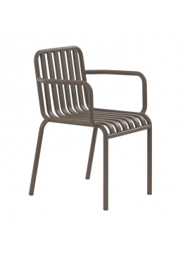 WOODWELL Ε5490,2MODIAL Πολυθρόνα Μέταλλο Βαφή Cappuccino 58x42x80cm Ε5490,2