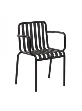 WOODWELL Ε5490,3MODIAL Πολυθρόνα Μέταλλο Βαφή Μαύρο 58x42x80cm Ε5490,3