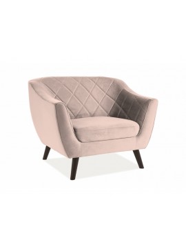 FOTEL MOLLY 1 VELVET BEŻ BLUVEL 28 / WENGE DIOMMI-80-3329