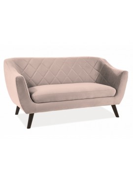 SOFA MOLLY 2 VELVET C. BEŻ BLUVEL 40 / WENGE DIOMMI-80-3388