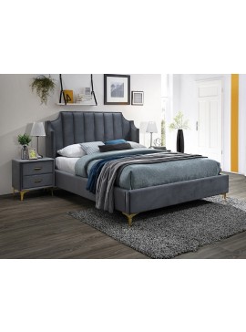 Επενδυμένο κρεβάτι Monaco 160x200 με Βελούδο σε χρώμα Γκρι DIOMMI MONAKOV160SZZL DIOMMI80-2058