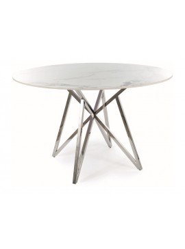 STÓŁ MURANO BIAŁY/ CHROM STELAŻ FI120 DIOMMI-80-2976