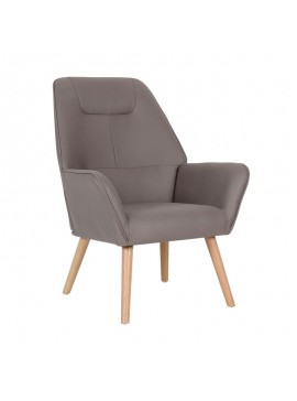 WOODWELL Ε7140,2NATTALY Πολυθρόνα - Μπερζέρα K/D, Ύφασμα Nabuk Ανοιχτό Καφέ 76x78x101cm Ε7140,2