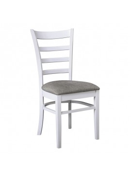 WOODWELL NATURALE Καρέκλα Άσπρο, Ύφασμα Γκρι 42x50x91cm Ε7052,4