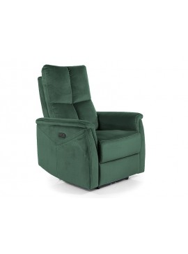 FOTEL ROZKŁADANY NEPTUN M (FUNKCJA MASAŻU) VELVET ZIELONY BLUVEL 78 DIOMMI-80-3065