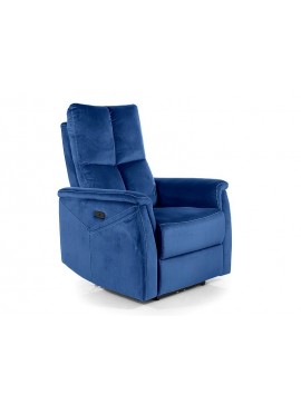 FOTEL ROZKŁADANY NEPTUN M (FUNKCJA MASAŻU) VELVET GRANATOWY BLUVEL 86 DIOMMI-80-2924