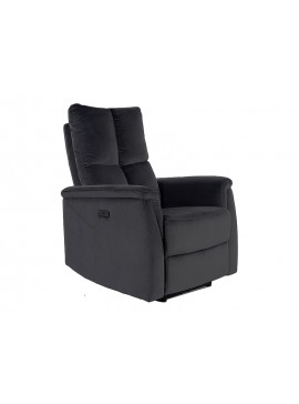 FOTEL ROZKŁADANY NEPTUN VELVET CZARNY BLUVEL 19 DIOMMI-80-3779