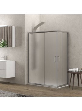 KARAG  NEW FLORA Καμπίνα ορθογώνια με fabric κρύσταλλο NEW FLORA 100 Χρωμέ KARAG 90x100x180cm KARAG-5206836574394