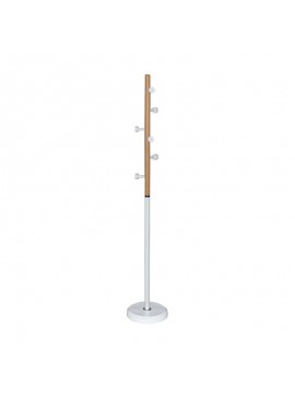 WOODWELL NORDIC Καλόγερος Μέταλλο Βαφή Άσπρο, Φυσικό Φ36x170cm ΕΜ194,2