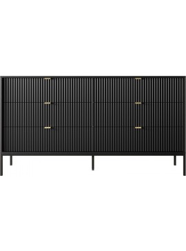Lh-homefurniture Συρταριέρα Nova χρώμα Ανθρακί με 6 συρτάρια 154x91x39cm P_NOVA_Cz_cz_21-6s