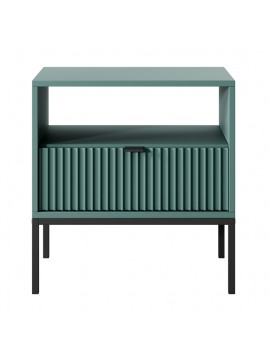 Κομοδίνο Nova Πράσινο + Ανθρακί βάση+πόμολο 54x56x39cm