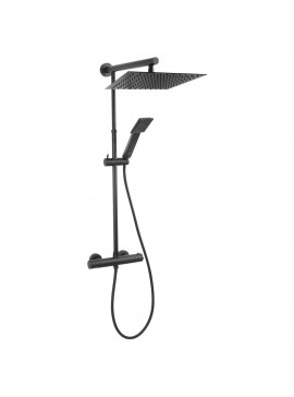 KARAG  TREVI Θερμοστατική μπαταρία σταθερού ντους TREVI SQUARE Black NP75SQ-TRV7U-BL FERRO KARAG-5903738206063