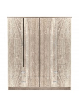 Ντουλάπα ArteLibre AMAZON LILY Φυσικό Χρώμα 160x50x180cm Arte-14370015