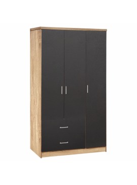 ΝΤΟΥΛΑΠΑ 3ΦΥΛΛΗ ME 2 ΣΥΡΤΑΡΙΑ CAESAR HM340.04 SONAMA ΜΕ ΓΚΡΙ 89x42,5Χ181εκ.