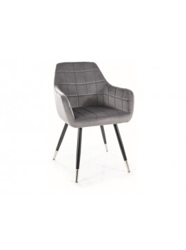 KRZESŁO NUXE VELVET CZARNYCHROM STELAŻ/SZARY BLUVEL 14 DIOMMI-80-2933