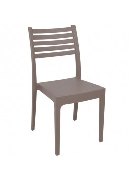 WOODWELL OLIMPIA Καρέκλα Τραπεζαρίας Κήπου Στοιβαζόμενη, PP - UV Protection, Απόχρωση Tortora 46x52x86cm Ε345,4