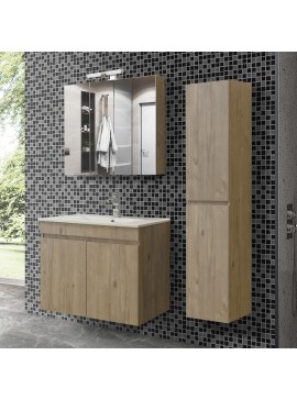 Σετ Έπιπλο Μπάνιου OMEGA BEIGE OAK 75 9SOM075BON Πάγκο 72x44x60  9SOM075BON