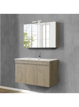 Σετ Έπιπλο Μπάνιου OMEGA BEIGE OAK 120 9SOM120BO0 Πάγκο 120x46x60 με μια γούρνα  9SOM120BO0