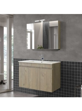 Σετ Έπιπλο Μπάνιου OMEGA BEIGE OAK 85 9SOM085BO0 Πάγκο 82x44x60  9SOM085BO0